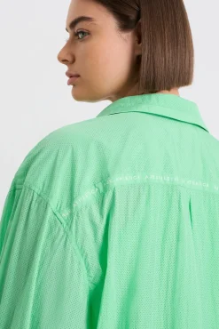 Perforated Longline Shirt 406