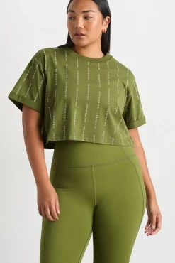 Pinstripe Crop Tee 105