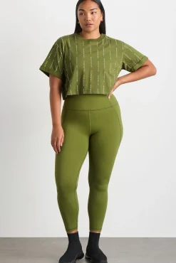 Pinstripe Crop Tee 105