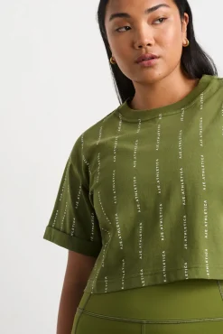 Pinstripe Crop Tee 105