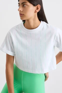 Pinstripe Crop Tee 105