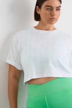 Pinstripe Crop Tee 105