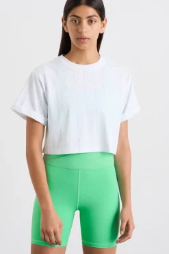 Pinstripe Crop Tee 105