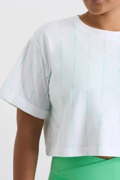 Pinstripe Crop Tee 105