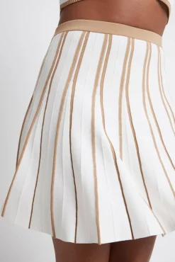 Pleated Knit Mini Skirt 611