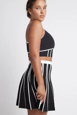 Pleated Knit Mini Skirt 611