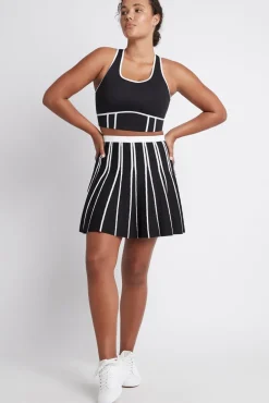 Pleated Knit Mini Skirt 611