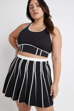 Pleated Knit Mini Skirt 611