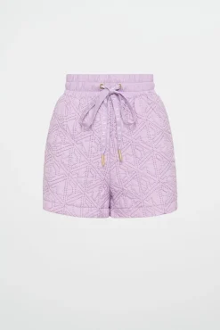 Quilted Logo Spray Shorts 623