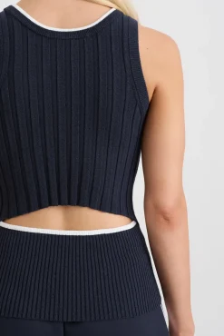 Racer Split Knit Top 107