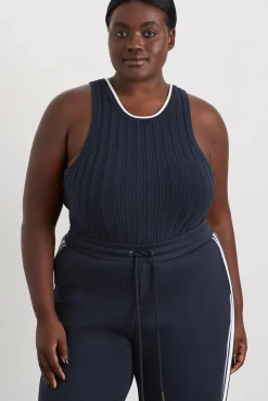 Racer Split Knit Top 107