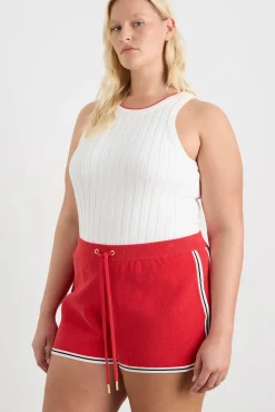 Racer Split Knit Top 107