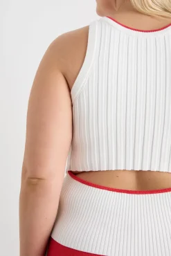 Racer Split Knit Top 107