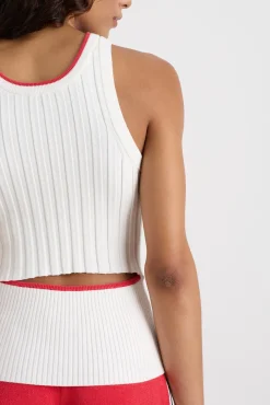 Racer Split Knit Top 107