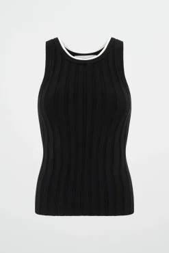 Racer Split Knit Top 107