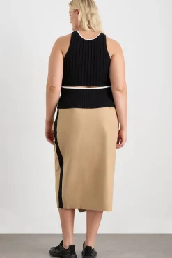 Racer Split Knit Top 107