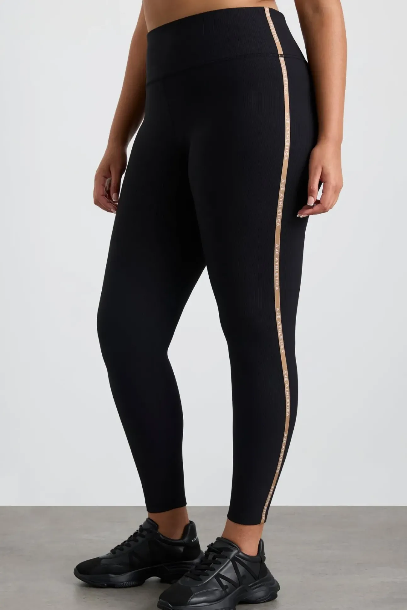 Ribbed Logo Ankle Length Legging 203