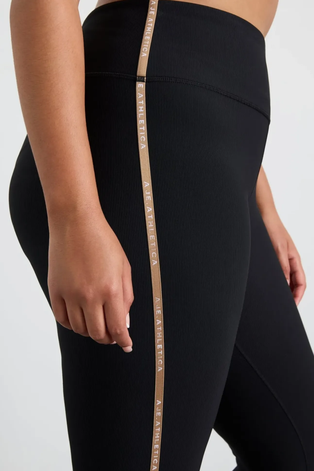 Ribbed Logo Ankle Length Legging 203