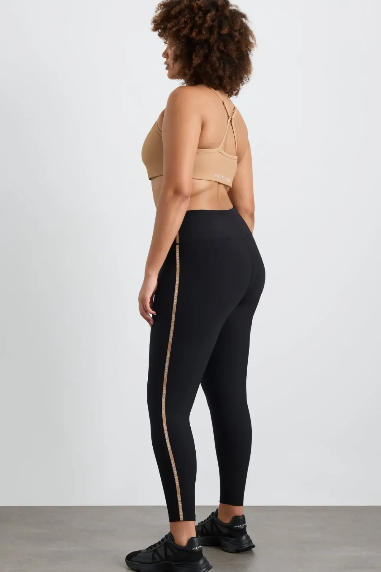 Ribbed Logo Ankle Length Legging 203