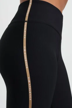 Ribbed Logo Ankle Length Legging 203