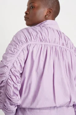 Ruched Hood Spray Jacket 736