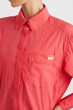 Side Split Windbreaker Shirt 406