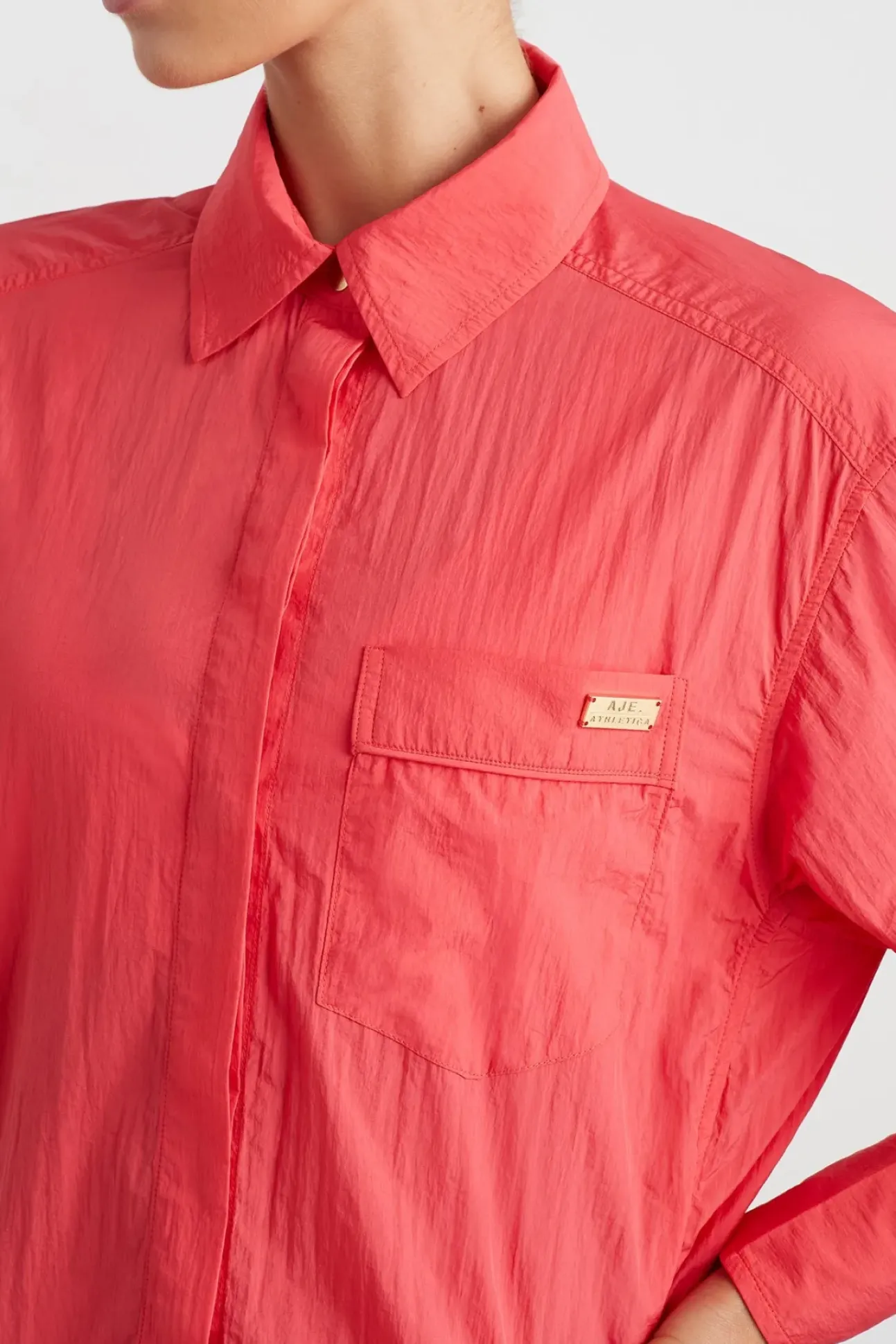 Side Split Windbreaker Shirt 406