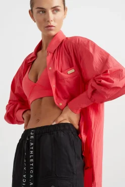 Side Split Windbreaker Shirt 406