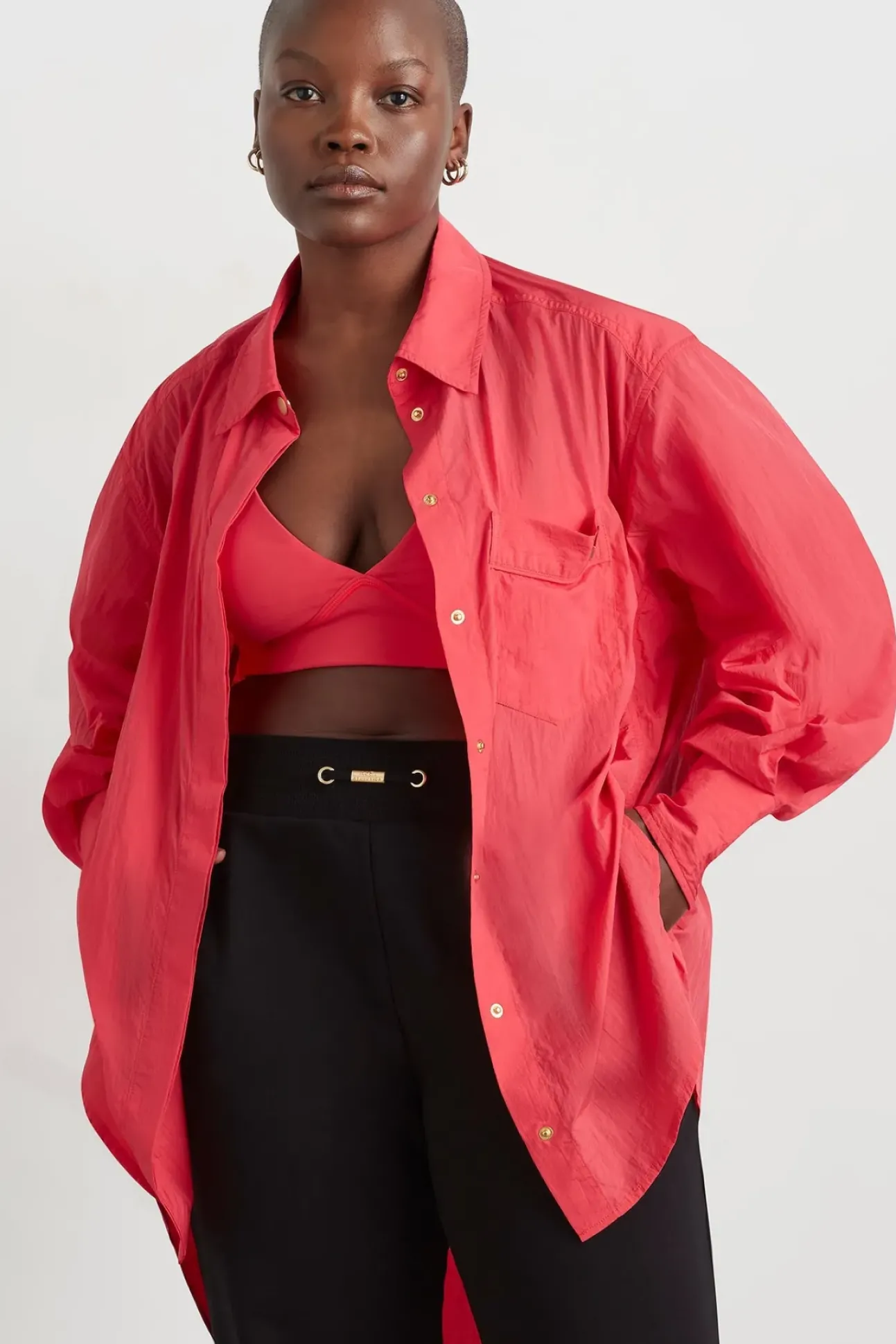 Side Split Windbreaker Shirt 406