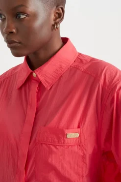 Side Split Windbreaker Shirt 406