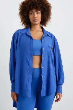 Side Split Windbreaker Shirt 406