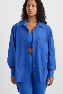 Side Split Windbreaker Shirt 406