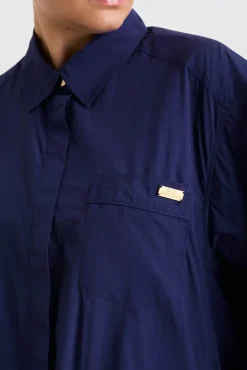 Side Split Windbreaker Shirt 406