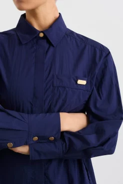 Side Split Windbreaker Shirt 406