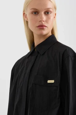 Side Split Windbreaker Shirt 406