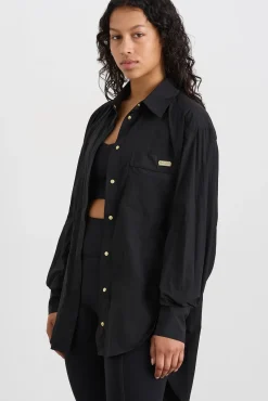 Side Split Windbreaker Shirt 406