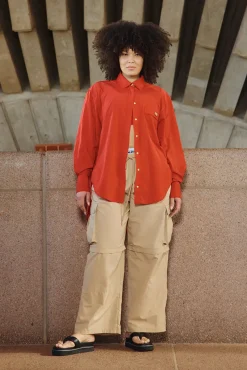 Side Split Windbreaker Shirt 406