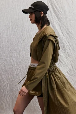 Sleeveless Hooded Trench 783