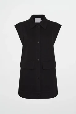 Sleeveless Waffle Jacket 785