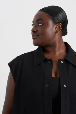 Sleeveless Waffle Jacket 785