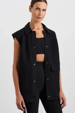 Sleeveless Waffle Jacket 785