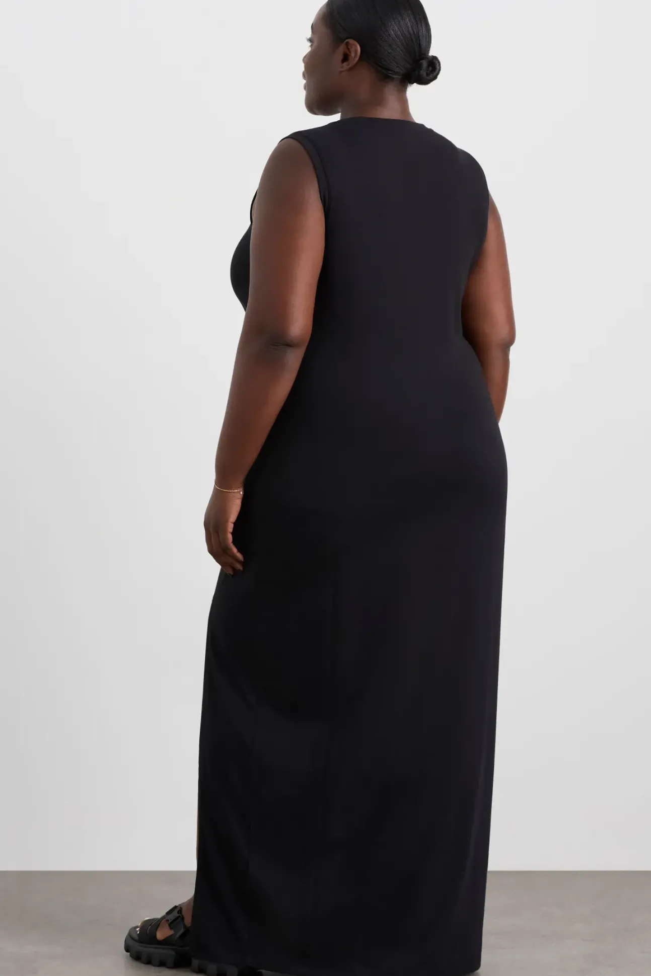 Split Hem Jersey Dress 816