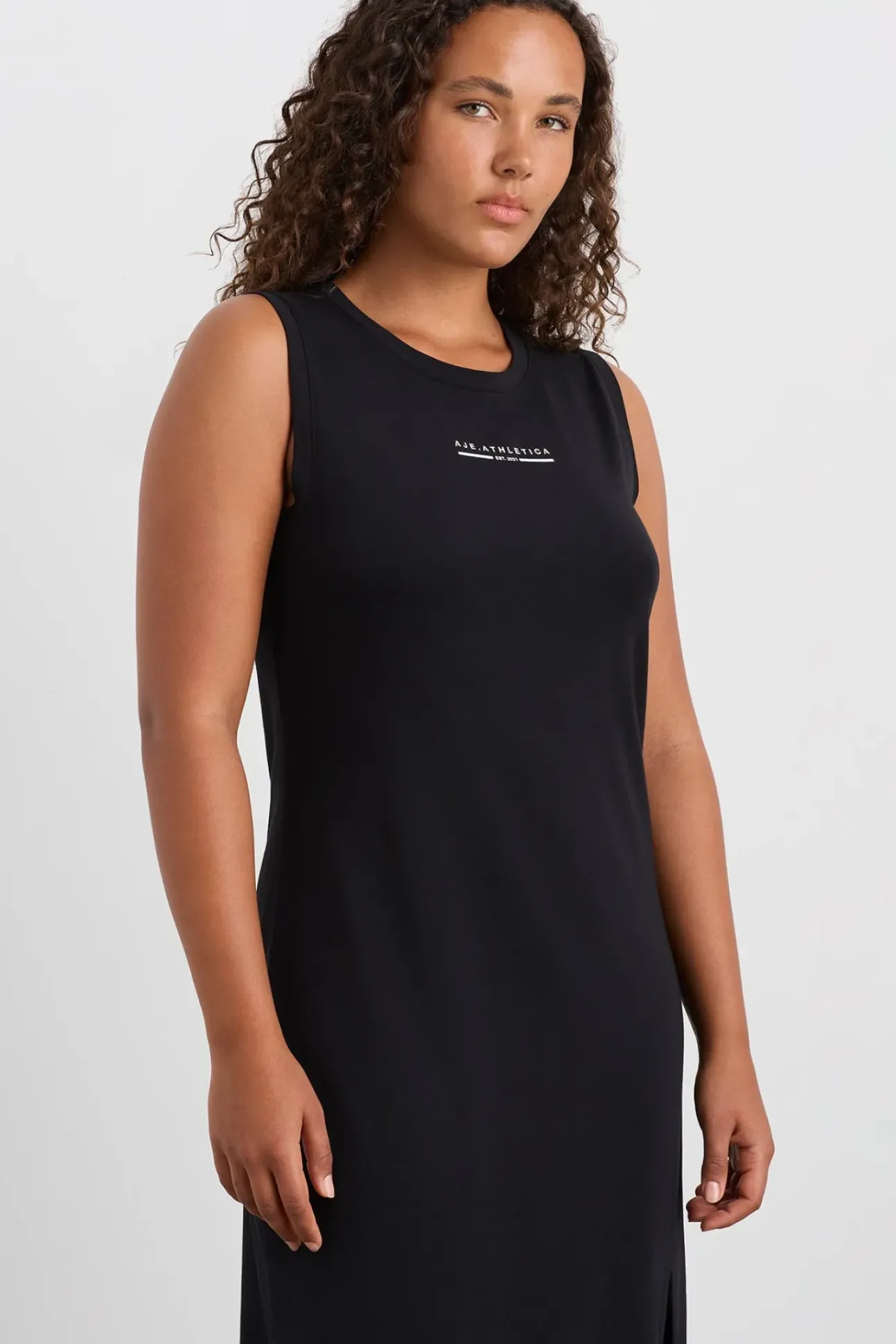 Split Hem Jersey Dress 816