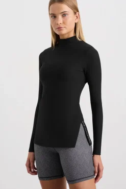 Split Hem Mock Top 434