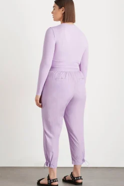 Twist Front Long Sleeve Crop Top 328