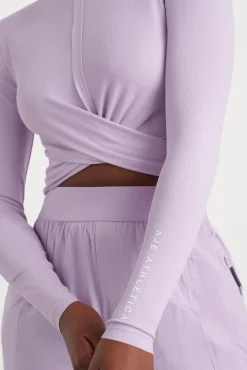 Twist Front Long Sleeve Crop Top 328