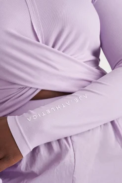 Twist Front Long Sleeve Crop Top 328