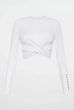 Twist Front Long Sleeve Crop Top 328