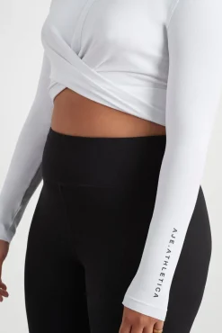 Twist Front Long Sleeve Crop Top 328