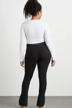 Twist Front Long Sleeve Crop Top 328